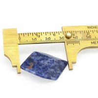 Rhomboid Cabochon, Dark Blue Sodalite 35x26.5mm 32.7ct Semiprecious Gem