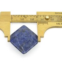 Rhomboid Cabochon, Dark Blue Sodalite 35x26.5mm 32.7ct Semiprecious Gem