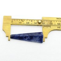 Long Tetrahedral Cabochon, Half-Drilled Triangle, 21.45ct Natural Sodalite