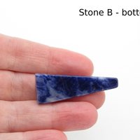 Long Tetrahedral Cabochon, Half-Drilled Triangle, 21.45ct Natural Sodalite