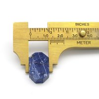 Octagonal Cabochon, Dark Blue Sodalite 22.25x13.25mm, 15ct Semiprecious Gemstone