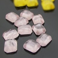 Octagonal Light Amethyst Glass Stones (10)