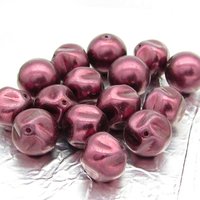 Dark Czech Glass Faux Pearl Mix