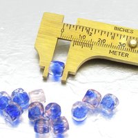 7mm 2-Tone Blue Faceted Barrels (14)