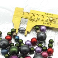 Dark Czech Glass Faux Pearl Mix