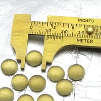 10mm Round Cabochons, Vintage Foiled Light Topaz Glass Flat Back Stones