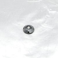 Hematite 11mm Round Faceted Cabochons with Center Hole