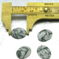 Oval Moss Agate Cabochon, 16x12mm