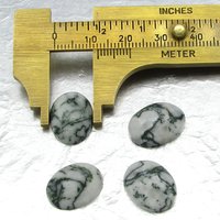 Oval Moss Agate Cabochon, 16x12mm