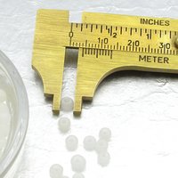 6/0 Seed Beads, Clear Frosted Spacers