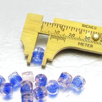 7mm 2-Tone Blue Faceted Barrels (14)