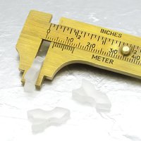Vintage Matte Crystal Arrows, 17.5x8.5x4mm Flat Beads (3)