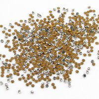 Tiny 3.5ss Black Diamond Foiled Rhinestones, 1.5mm Preciosa Chatons