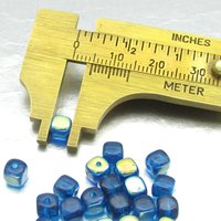 5mm Cubes, Capri Blue AB