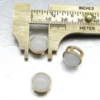 Vintage 12mm Round Slider Pendant with Opaline Glass Cabochon (9)