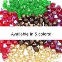 Vintage Faceted Bicones, 6mm Metallic Bronze
