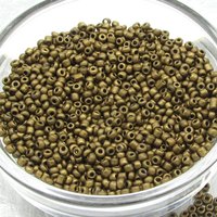 11/0 Seed Beads, Opaque Matte Bronze (25g)