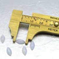 Marquise Cabochons, White Agate 10x5mm (5)