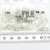 5mm Bugle Beads, Silver NIP Westrim Crafts, Vtg 80's (8.85g)