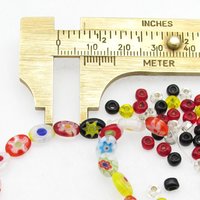 Glass Bead Mixed Lot, Flat Ovals and Seed Beads