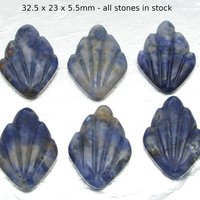 Sodalite Cabochon Art Deco Shield