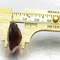 25.5mm Round Dentelle, Unfoiled Dark Topaz Rhinestone