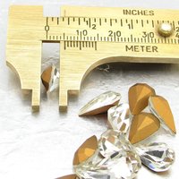 Vintage 13x7.8mm Pear Rhinestones