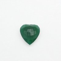 19x16mm Heart, Jade Green Vintage Unfoiled Point Back Rhinestone