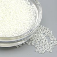 11/0 Seed Beads, Tiny Clear and White Spacers, Mini Rocailles (25g)