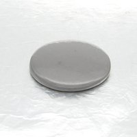 Vintage 32.5mm Porcelain Cabochon, Low Dome Opaque Gray Glazed Ceramic Blank