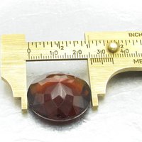 25.5mm Round Dentelle, Unfoiled Dark Topaz Rhinestone