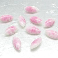 15x7mm Navette Rhinestones, Opaque Pink Vintage Point Back Glass Stones
