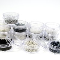 Seed Bead Assortment, Mini Rocaille Sampler Kit with 12 Neutral Shades