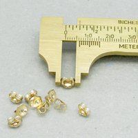 Scalloped Earring Clutch, 12k Gold Filled Friction Ear Nuts (20)