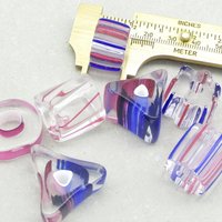 Jumbo Furnace Cane Beads, Mixed Lot Extra Large Chubs