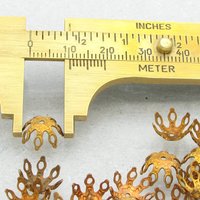 Raw Brass Bead Caps for 10-12mm Beads (24)