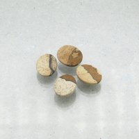 Matte Picture Jasper Ovals, 10x8mm Cabochons (4)