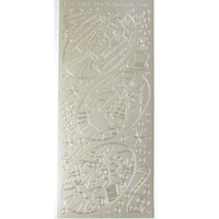 Christmas Doll Outline Stickers 9" x 4" Peel-Off Sheets, Set of 3