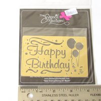 Birthday Brass Embossing Stencils, Reusable Metal Templates, Party Themes