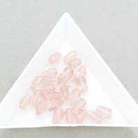 Rosaline 7x5mm Pear Beads, Pale Pink Faceted Teardrops, Czech Fire Polished Glass Droplets
