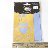 Heart Theme Brass Embossing Stencils, Reusable Metal Templates