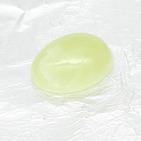Prehnite Cabochon, Domed Oval Gemstone 35.3x26mm 83.65ct Pale Green Flat Back Stone