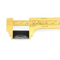 Rectangular Glass Stone with Center Hole, 24.75mm x 14.5mm Vintage Beveled Point Back Rhinestone (1)