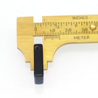 Side-Drilled Rectangular Pendant, 22mm Large Flat Fiber Optic Bead (1)