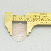 Rose Quartz Oval Cabochon, Vintage Art Deco Carved Gemstone