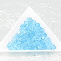 7x5mm Faceted Ovals, Translucent Aqua Czech Fire Polished Beads (50)