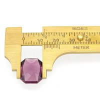 18x13.5mm Octagonal Rhinestone, Vintage Unfoiled Glass Stone (1)