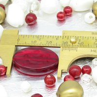 Red and White Bead Mix, Vintage Salvaged Plastic Jewelry Components  