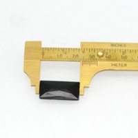 24.5x13mm Rectangular Glass Stone with Center Hole, Vintage Beveled Point Back (1)