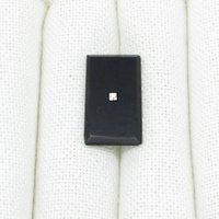 Rectangular Glass Stone with Center Hole, 24.75mm x 14.5mm Vintage Beveled Point Back Rhinestone (1)